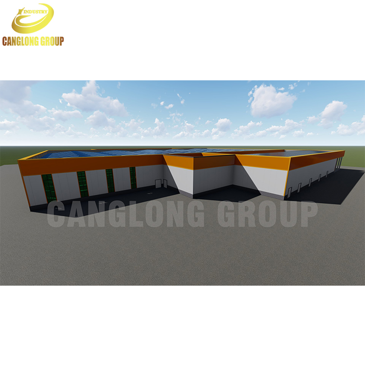 Wholesale Prefabricated Insulated Steel Building Warehouse with Flat Roof