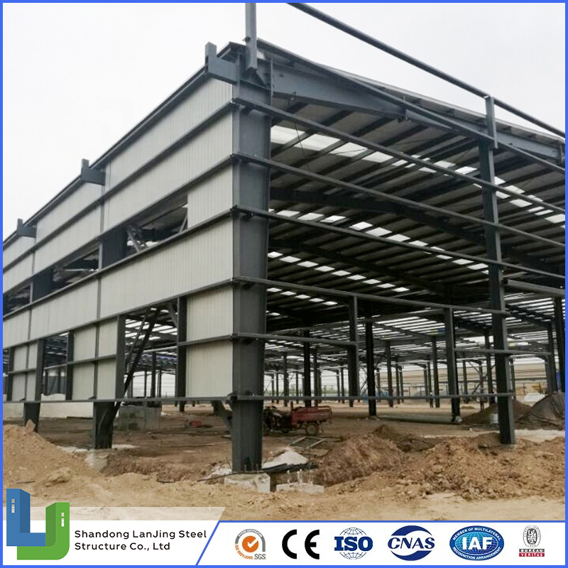 Wide Span Structure Materials Warehouse Frame Design Mall Pre Fabricated Metal Building for Steel Structure Multi Story Building