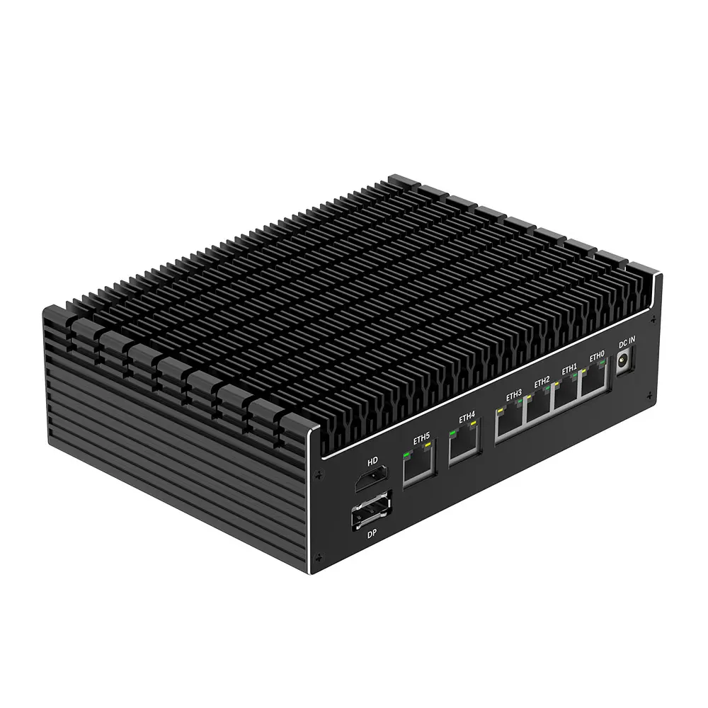 Custom Fanless Industrial Mini PC with Multiple Network Ports BQR6 Products, Factories