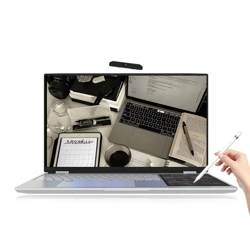 Custom 15+7 Inches Dual Screen Study Laptop Factories, Factory