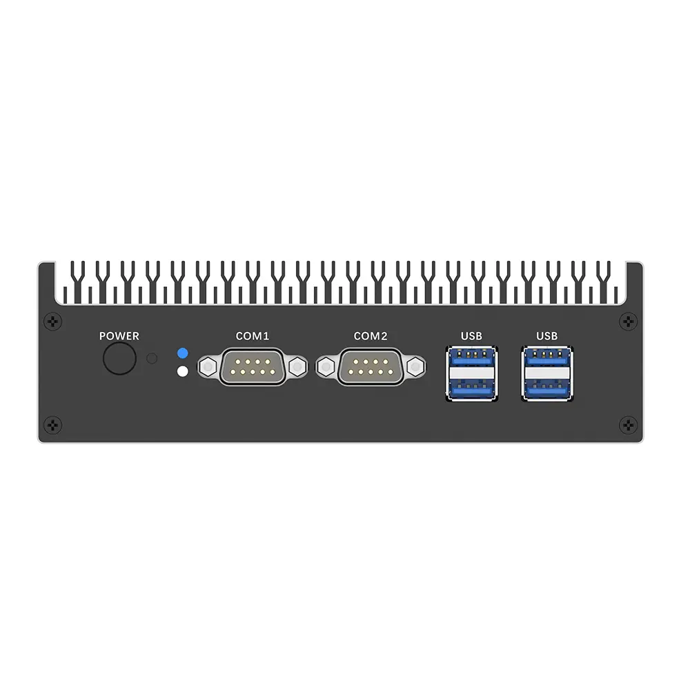 Custom Fanless Industrial Mini PC with Multiple Network Ports BQR6 Products, Factories