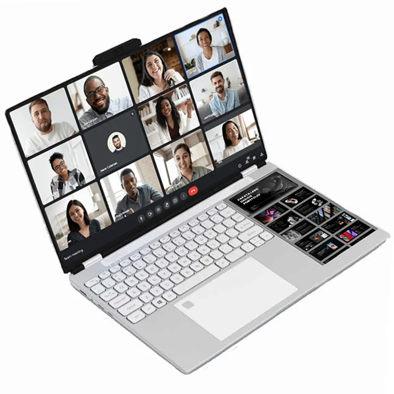 Custom 15+7 Inches Dual Screen Study Laptop Factories, Factory