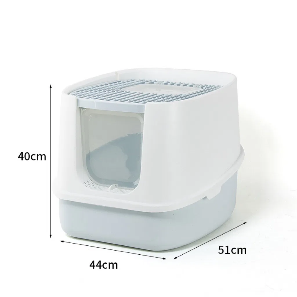 Detachable Plastic Pet Litter Box Semi-Closed Anti-Splash Reusable Cat Bedpans Pet Toilet Cleaning Supplies