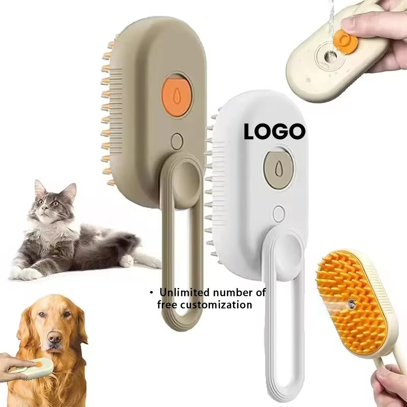 3 in 1 Portable Electric Spray Steam Cat Hair Brush Pet Supplier's Dog and Cat Dematting Tool for Grooming Clean Comb for Cats