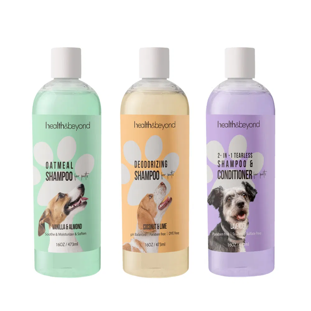 16oz Organic Long-Lasting Perfume Pet Cleaning Dog Shampoo and Conditioner