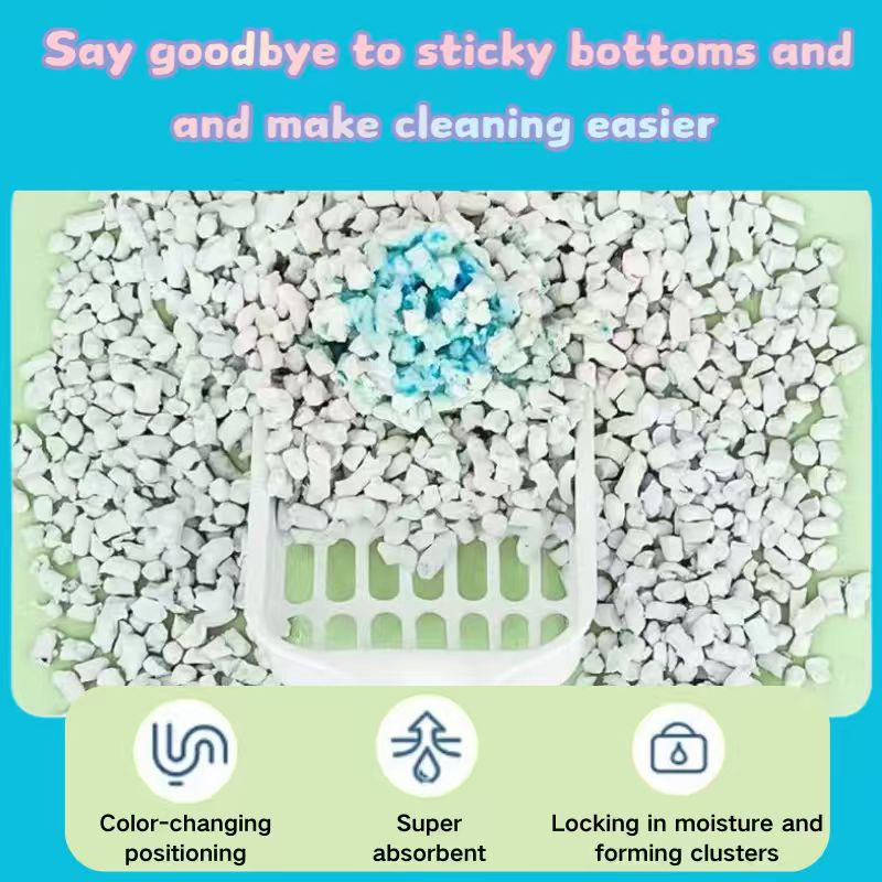 Ultra Absorbent Paper Cat Litter - Low Dust, Fast Clumping &amp; Long-Lasting Odor Eliminator, Gentle on Cat Paws &amp; Easy to Clean