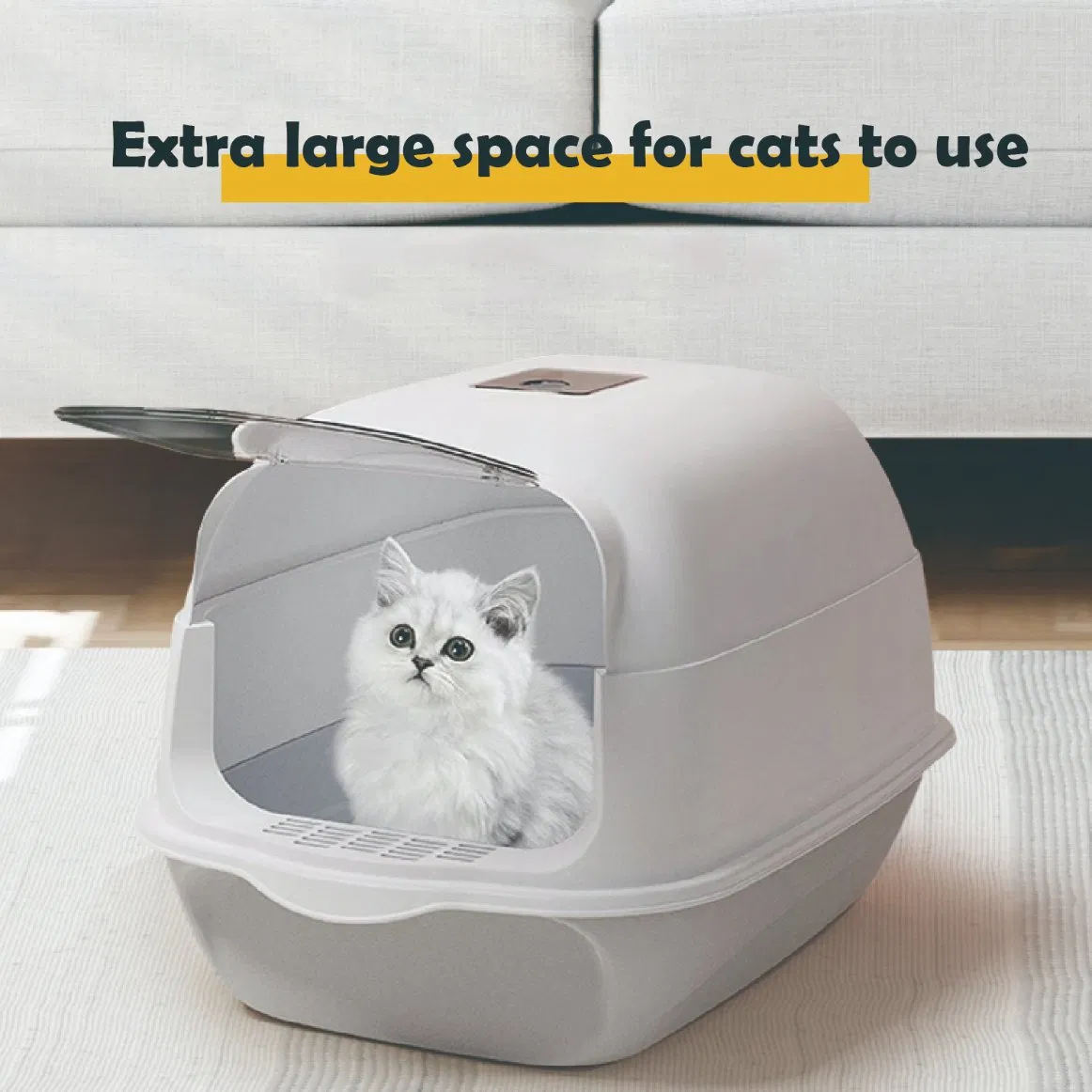 Cat Litter Box Plastic Cats Sandbox Toilet Pet Cleaning Cat Toilet Products