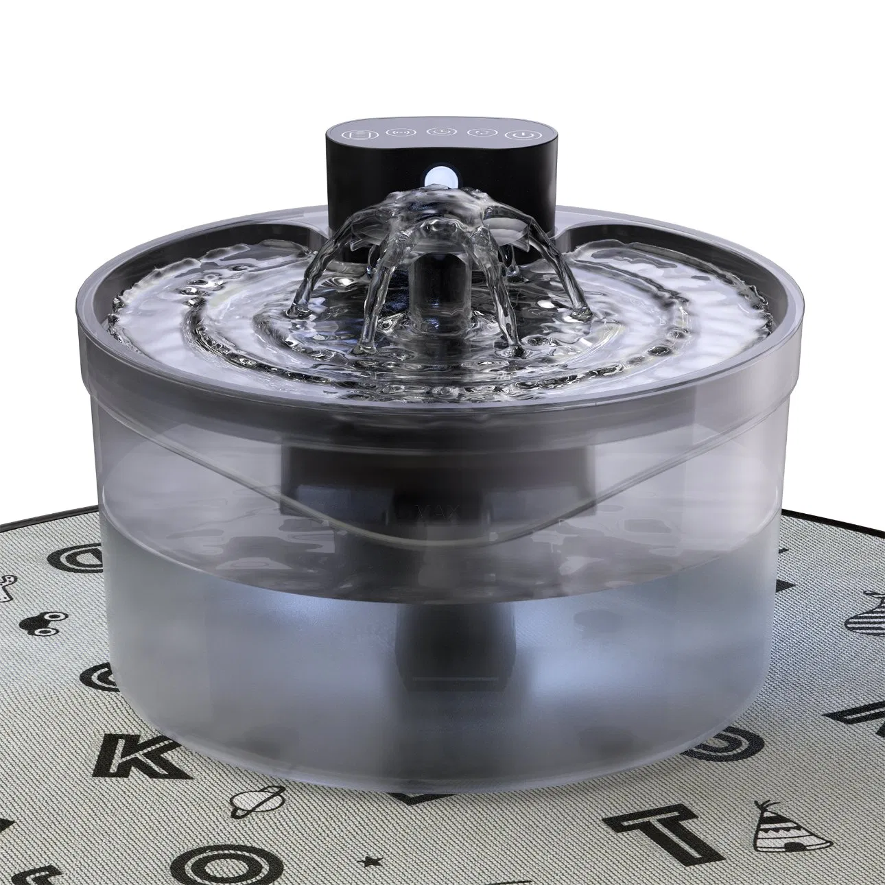 High Quality 2.6L Pet Water Fountain with Filter Wireless Smart Cat Water Fountain Sensor Battery