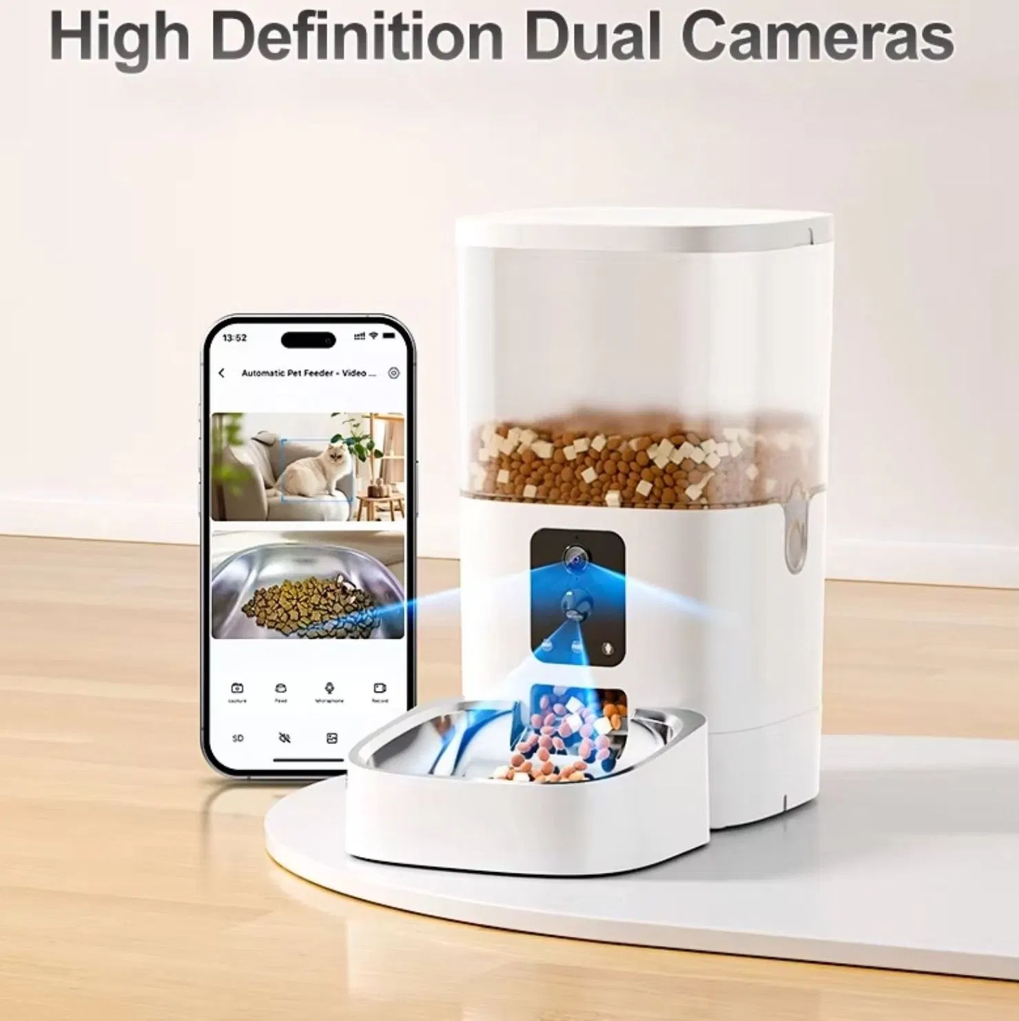 Auto-Pamper Anti-Stuck Food Auto Pet Feeder for Weekend Getaways