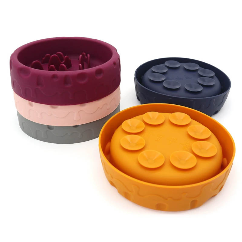 Silicone Slow Feeder Bowl Pet Anti Gulp Dog Feeding Bowl
