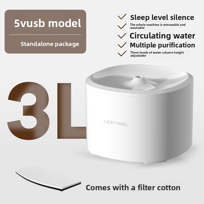 Pet Supplies Cat Water Fountain with Flowing Circulating Water Automatic Feeder Pet Dog Water Dispenser