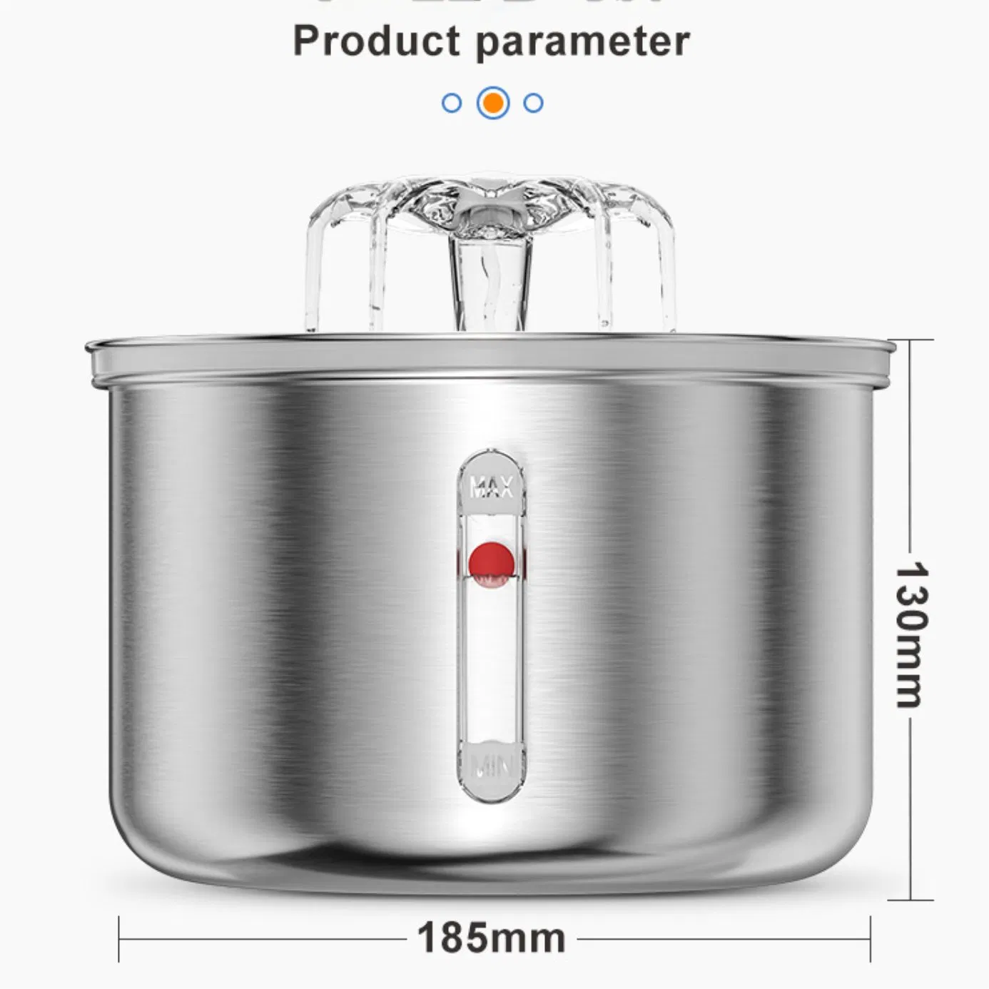 High Quality Stainless Steel Intelligent Fountain Automatic Circulation Pet Water Dispenser Feeder Cat Water Bowl Fountain