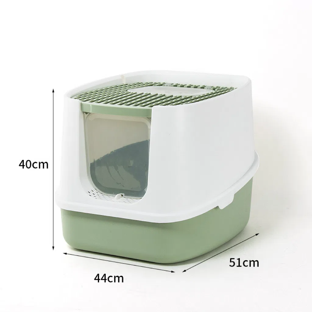 Detachable Plastic Pet Litter Box Semi-Closed Anti-Splash Reusable Cat Bedpans Pet Toilet Cleaning Supplies