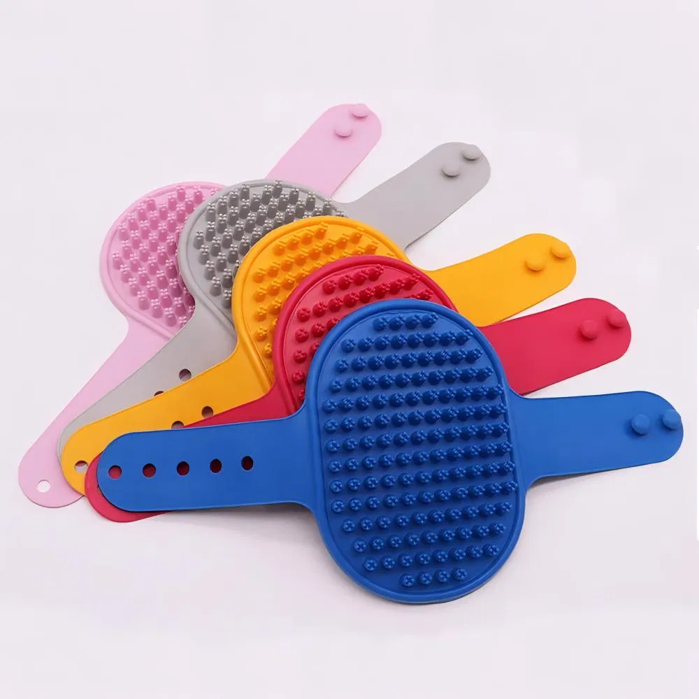 TPR Material Pet Grooming Products Soft Dog Hair Comb Cat Dog Brush for Cat Massage Bathing and Cleaning