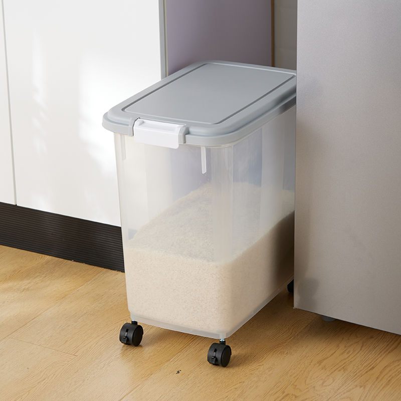 PP Moisture-Proof Sealing Clear Pet Food Storage Flip Top Bucket Storage for Food Dry Pet