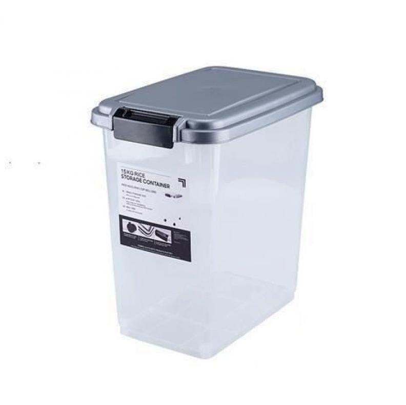Eco-Friendly Wholesale Large Capacity Price BPA-Free Plastic Pet Cat Dog Food Container Airtight Rice Storage Box with Wheels
