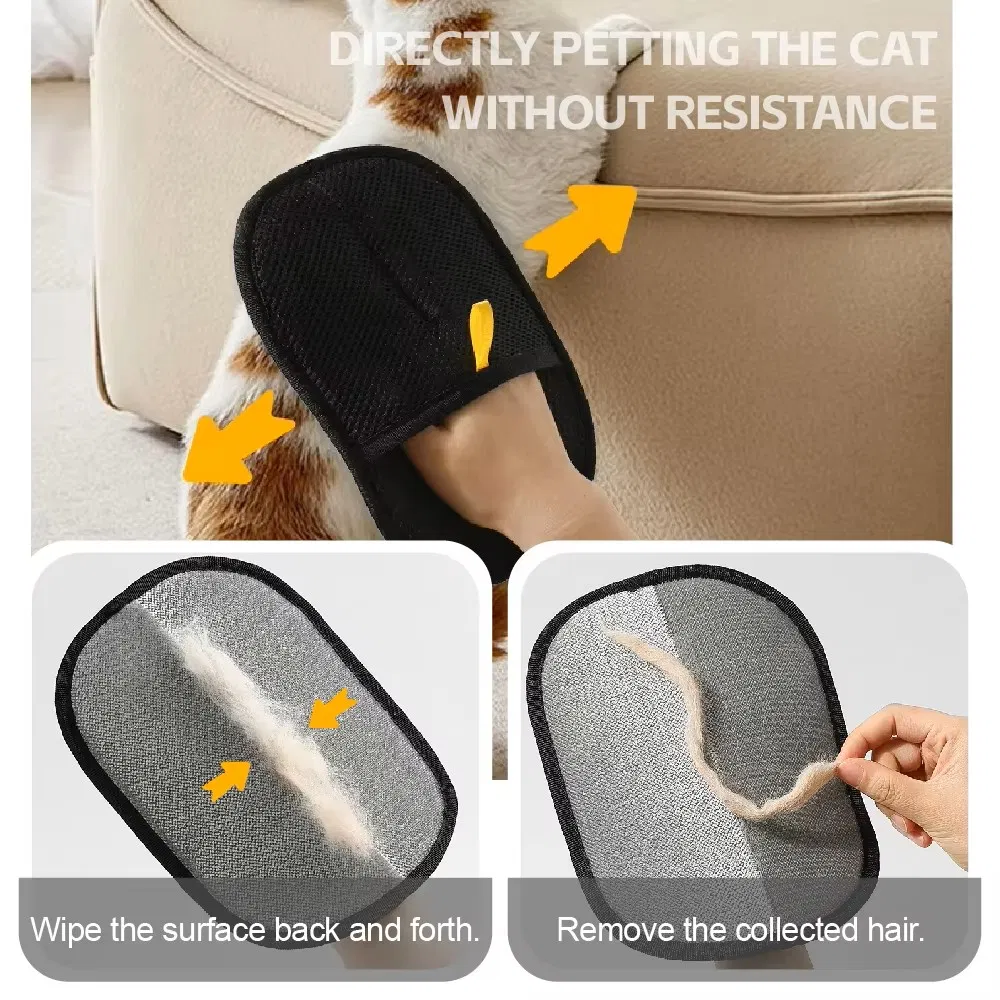 Hot Selling New Style Reusable Double-Sided Pet Grooming Cleaning Glove Pet Hair Removal Gloves for Clothes Dogs Cats Grooming
