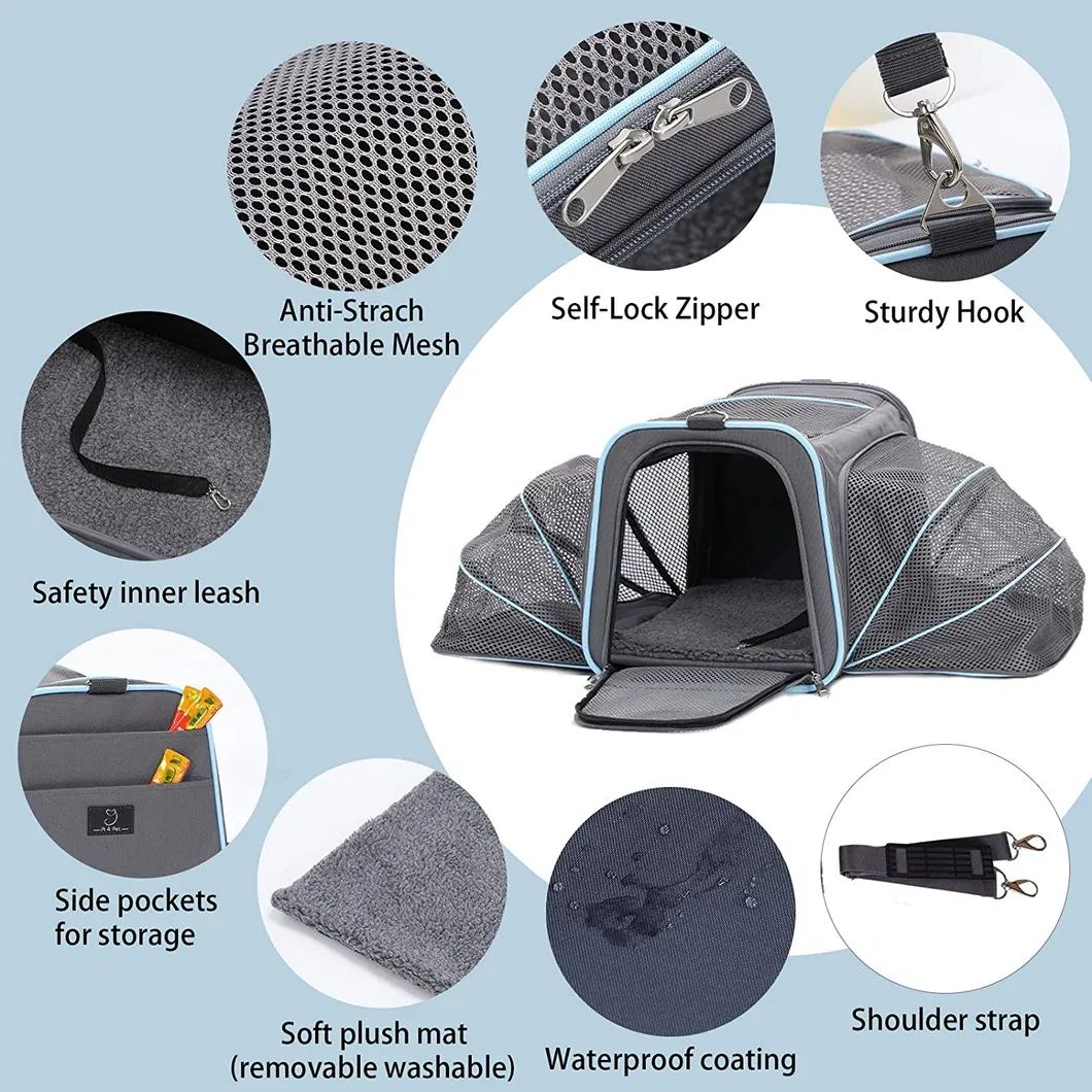 Soft-Sided Portable Pet Travel Washable Carrier