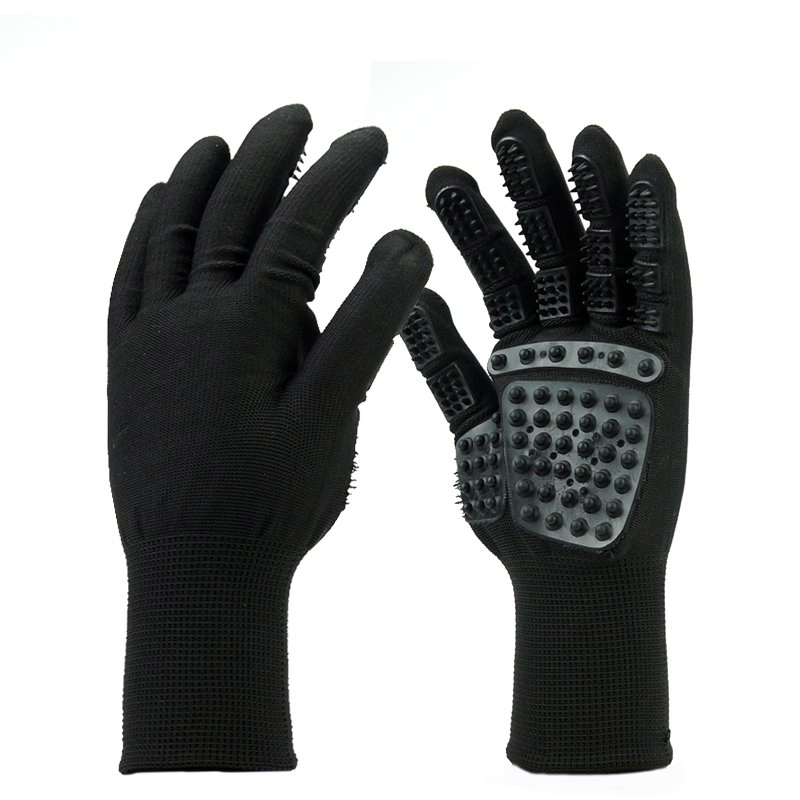 Easy Cleaning Gentle Brush Hair Remover Pet Grooming Gloves for Cats Dogs Horses