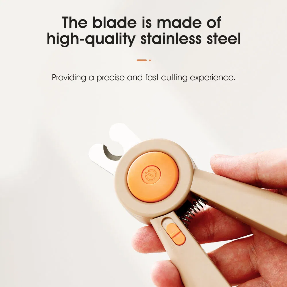 Patent Designed Cat Nail Clipper Safe LED Light Pet Cuts Nail Clipper with Hidden Nail File