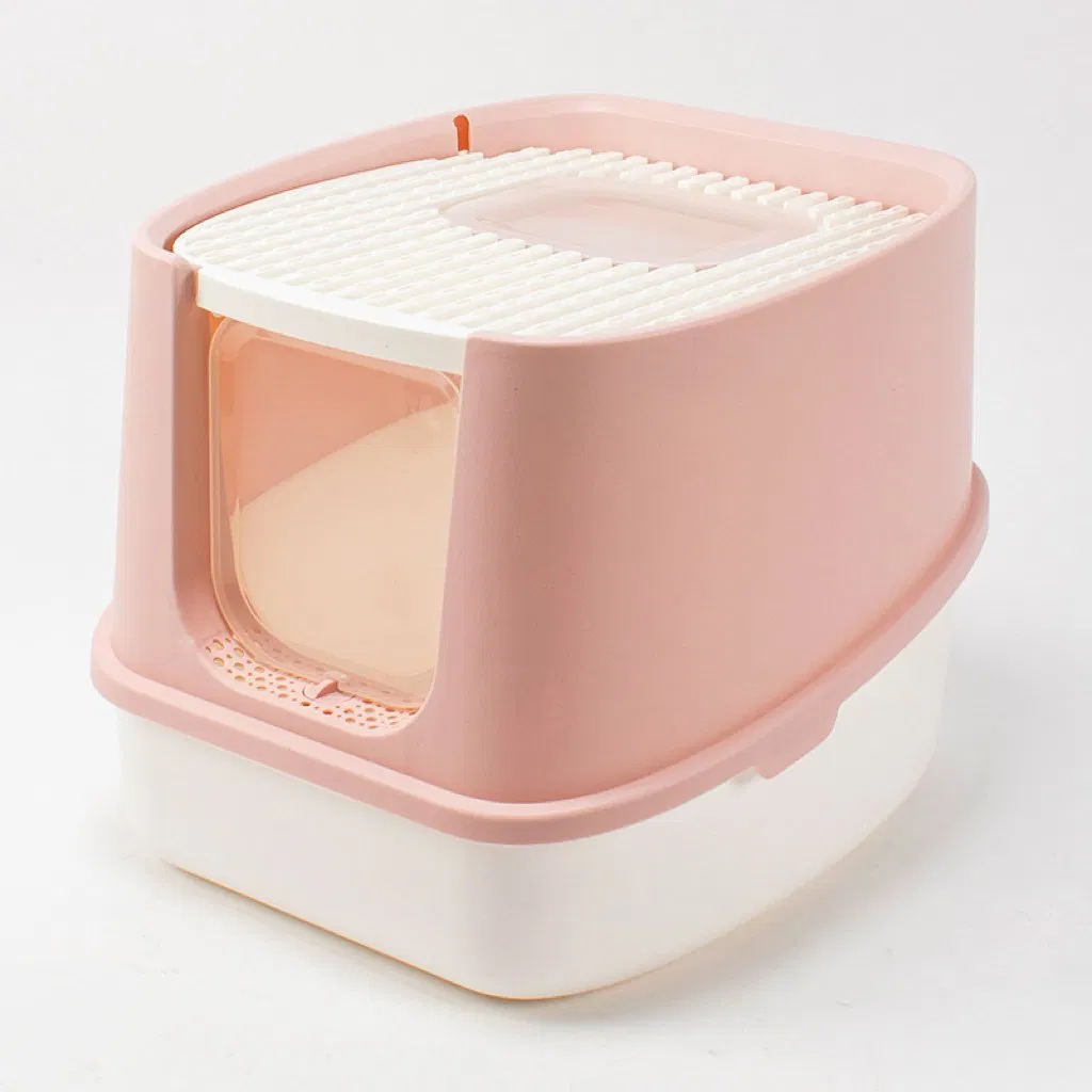Detachable Plastic Pet Litter Box Semi-Closed Anti-Splash Reusable Cat Bedpans Pet Toilet Cleaning Supplies