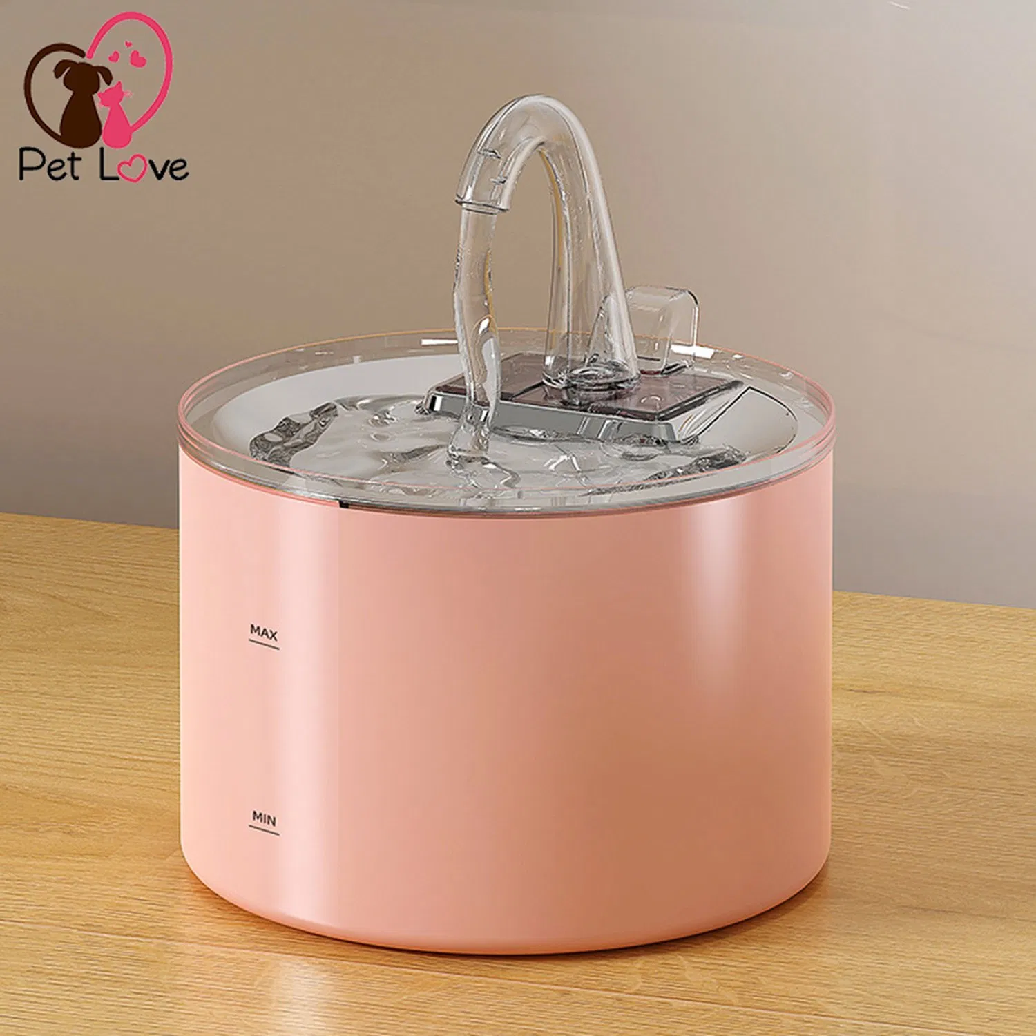 Ceramic Pet Water Fountain with Stainless Steel Lid