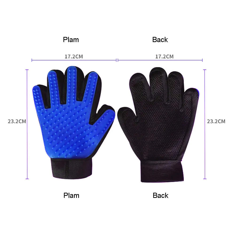 Gentle Deshedding Brush Glove Pet Grooming Glove