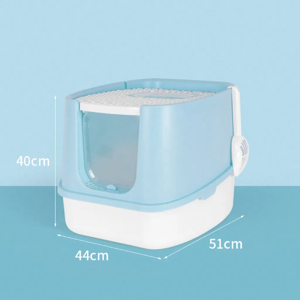 Detachable Plastic Pet Litter Box Semi-Closed Anti-Splash Reusable Cat Bedpans Pet Toilet Cleaning Supplies