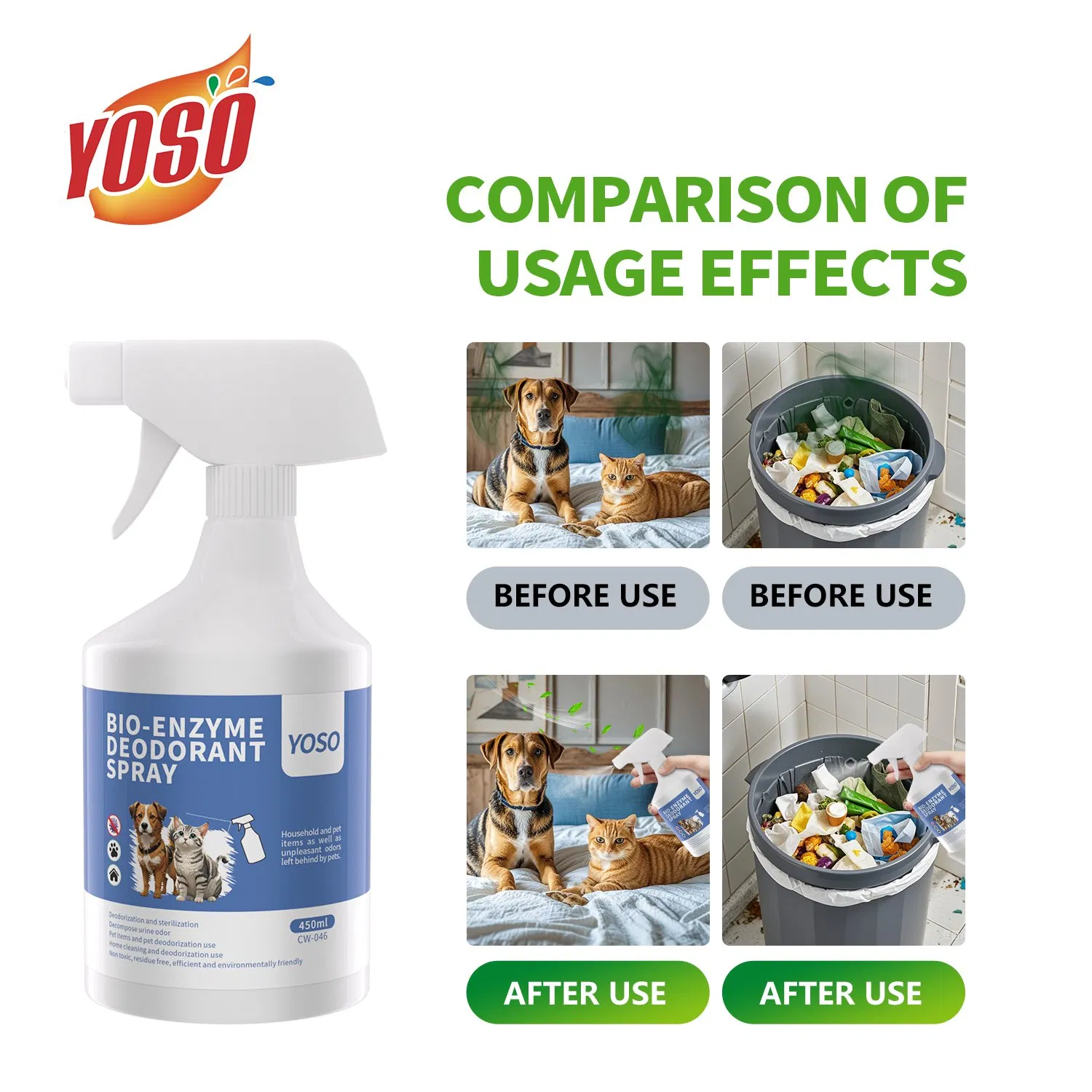 Bio Enzyme Odor Eliminator for Dogs and Cats