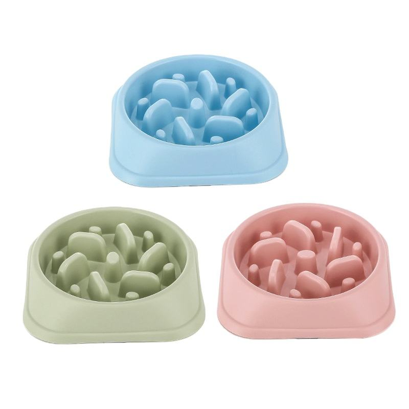 Dog Slow Feeder Bowl Anti-Slip Educational Pet Slow Food