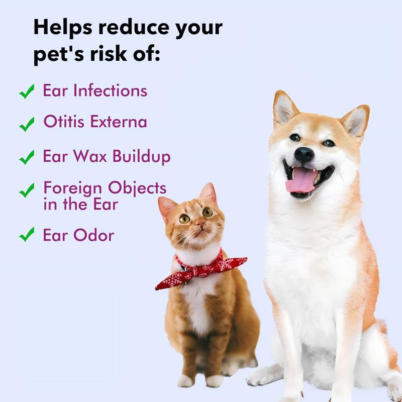 Cat &amp; Dog Ear Cleaning Solution Antiseptic Ear Cleaner for Pets