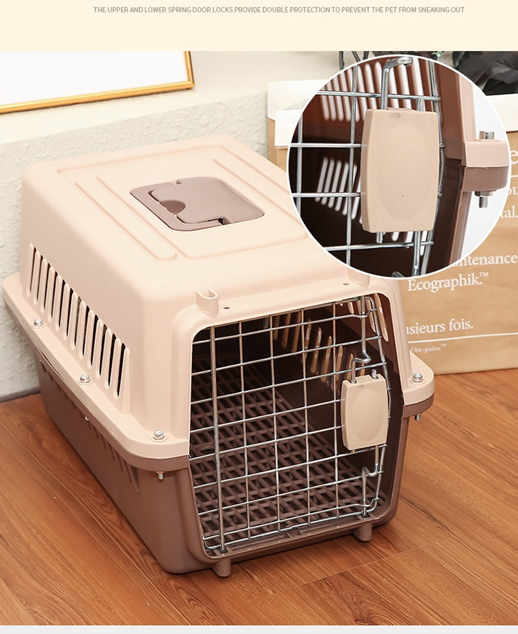Portable Pet Carrier Outdoor Travel Plastic Dog Pet Carriers Travel
