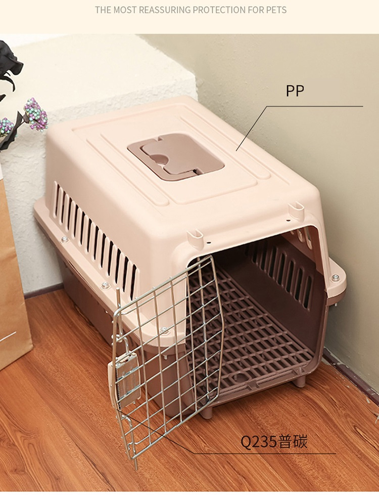 Portable Pet Carrier Outdoor Travel Plastic Dog Pet Carriers Travel