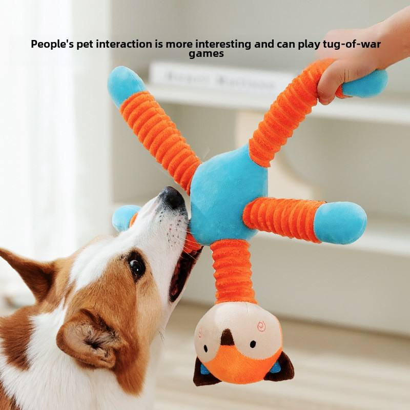 Durable Plush Dog Squeaky Toy Self-Entertainment Teeth Grinding Chew for Cats Teddy Corgi Bichon Pet Supplies Relieve Boredom