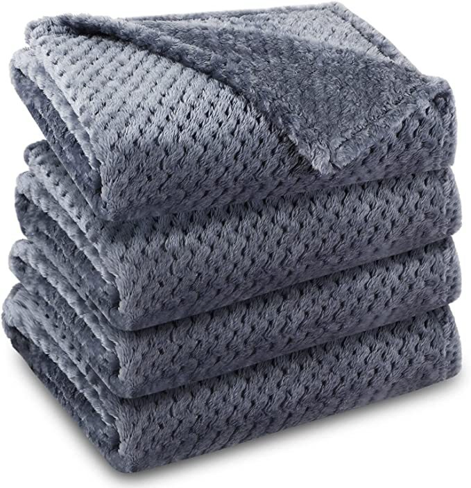 OEM Custom Wholesale Soft Warm Plush Microfiber Dog Cat Throw Point Pattern Flannel Pet Fleece Blanket