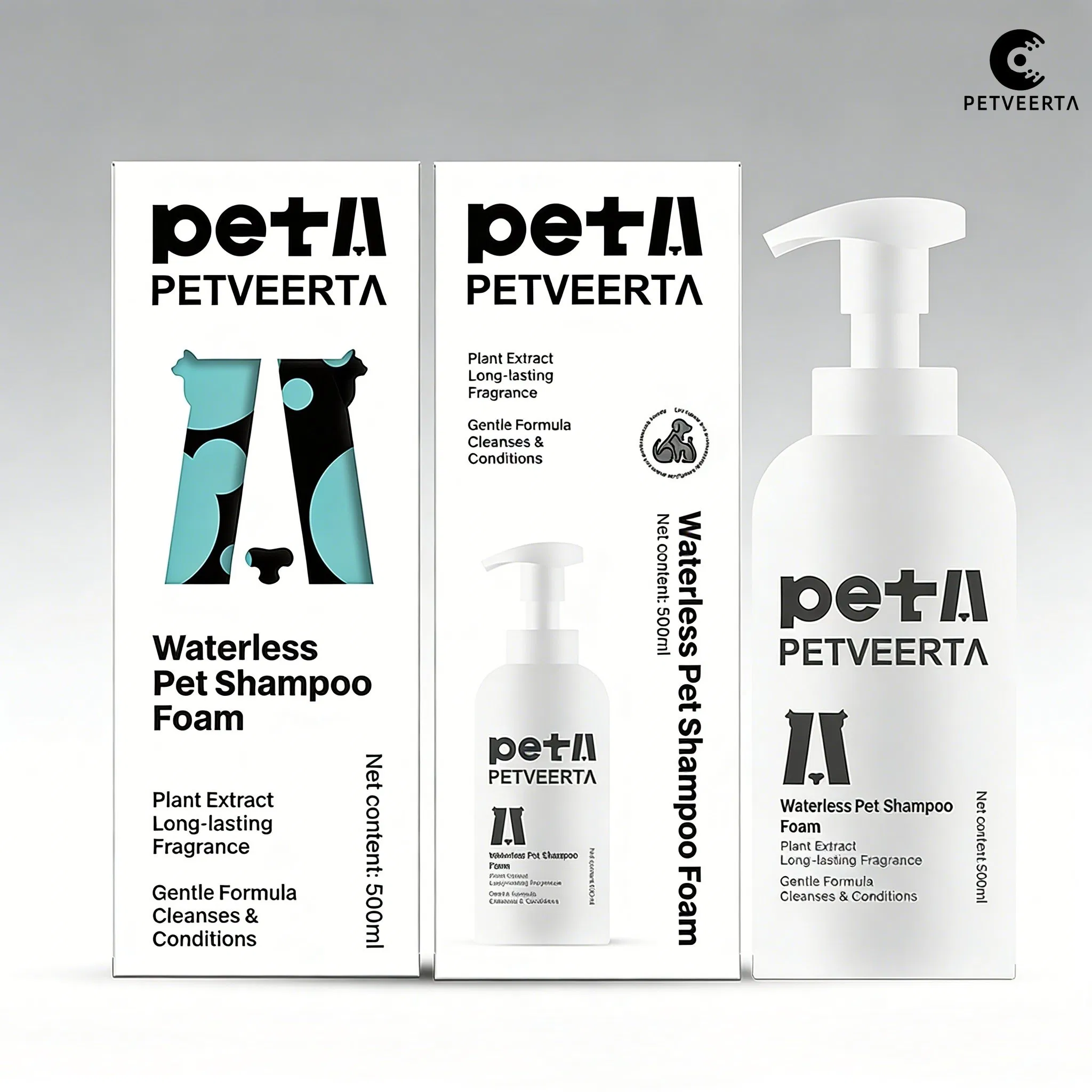 Healthy Pet Care Tearless Formula Gentle Cleansing Pet Waterless Foam Shampoo