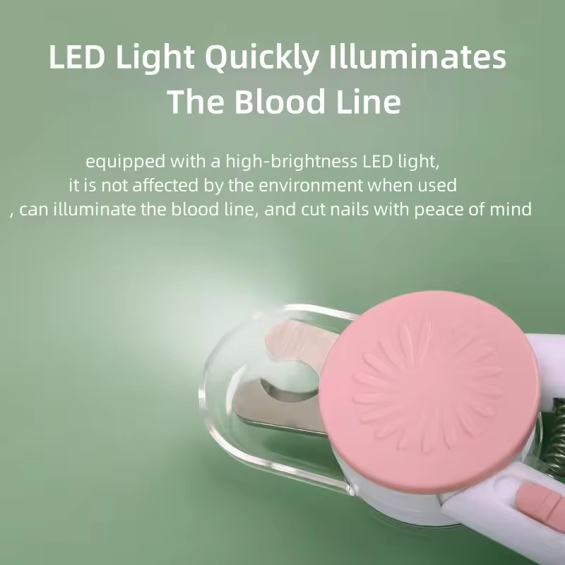 LED Pet Nail Clipper with Hidden File 2in1 Grooming Tool
