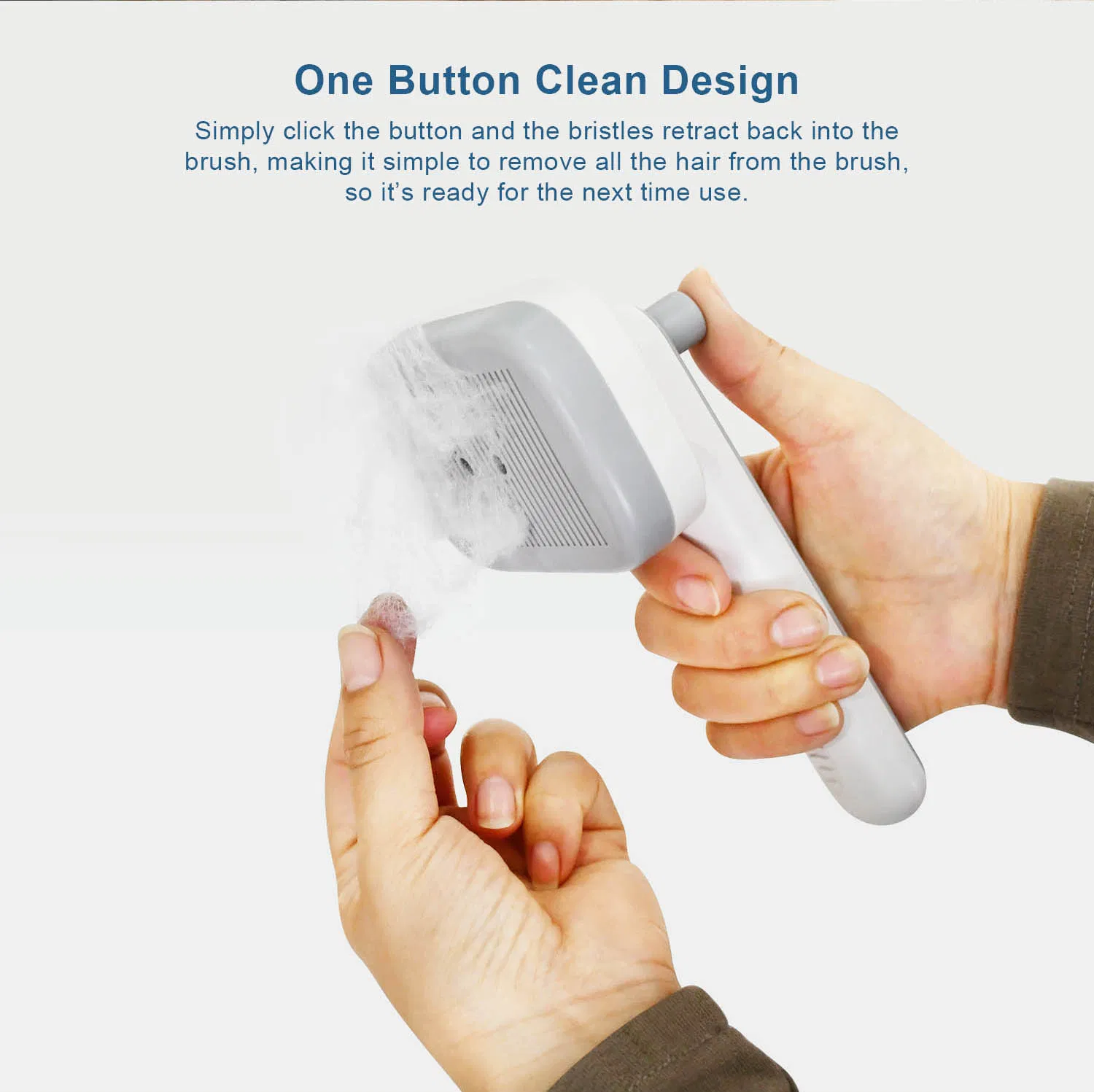 Pet Self-Cleaning Grooming Brush with Negative Ion for Dogs and Cats