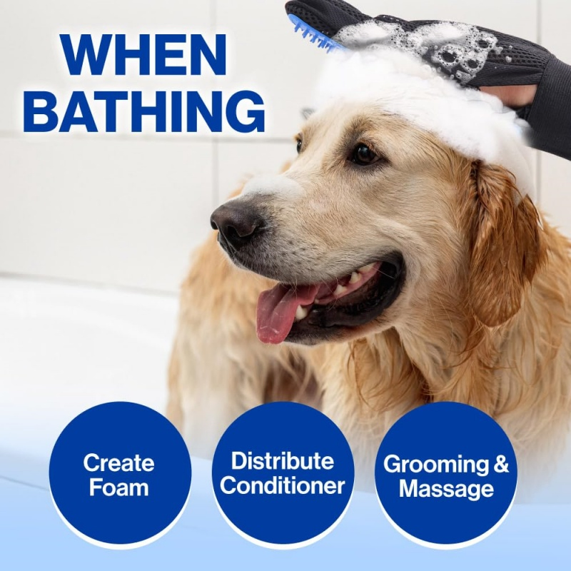 Odorless Dog Grooming Gloves for Effortless Pet Care