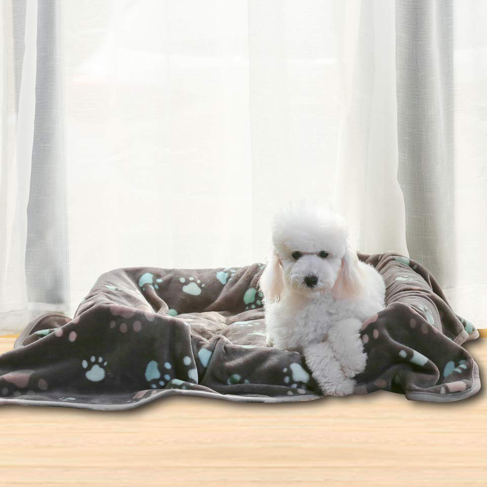 Washable Microplush Fleece Dog Blanket Throw Cozy Warm Soft Pet Blanket