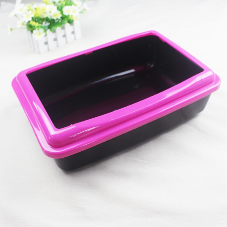 Waterproof Big Pet Products Cleaning Reusable Plastic Cat Toilet Trainer Trays Customized Cat Litter Box
