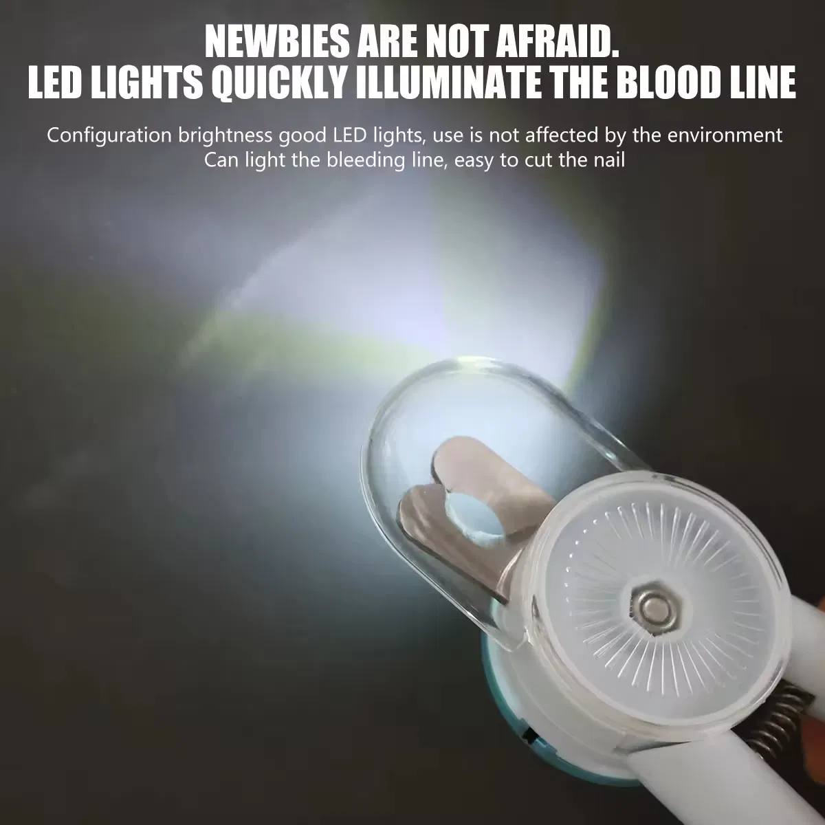 LED Pet Nail Clipper with Hidden File 2in1 Grooming Tool