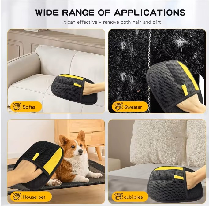 New Design Dog Cat Gloves Pet Grooming Removal Fur Gloves Hair Remover for Dogs