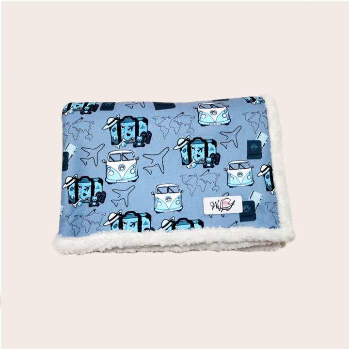 Hanyang Wholesale High Quality Low MOQ Pet Dog Blanket Soft Warm Fuzzy Plush Printing Sherpa Large Dog Blanket