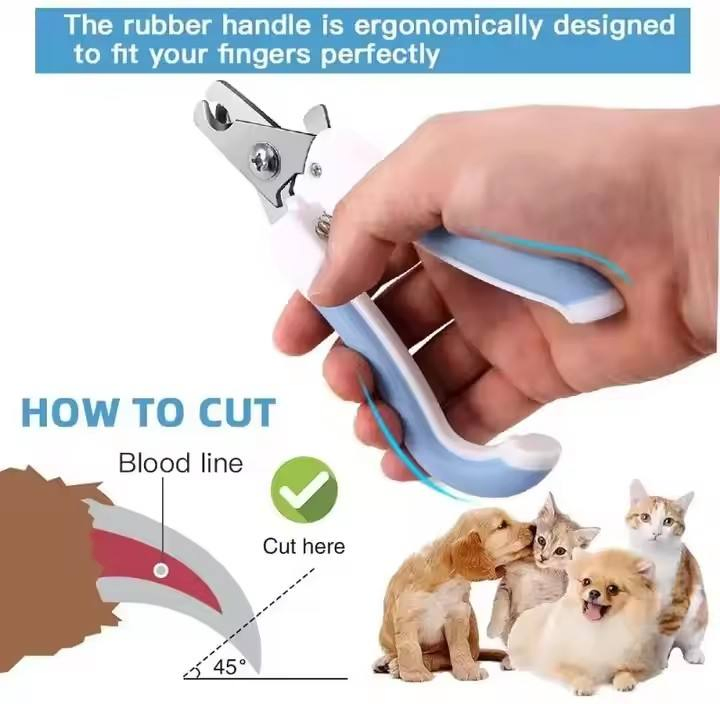 Pet Nail Clippers Wholesale Stainless Steel Pet Dog Cat Nail Clipper with Nail File Pet Grooming Products