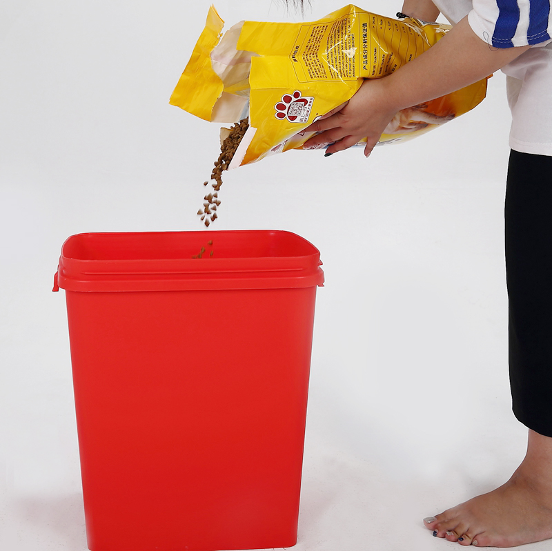 15kg Hot Sell Iml Logo Printing Pet Dog Cat Dry Food Storage Bin
