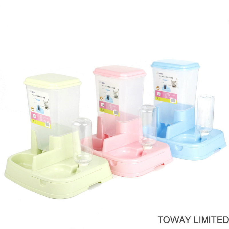 Quality Pet Water Fountain with Automatic Dog Cat Feeder