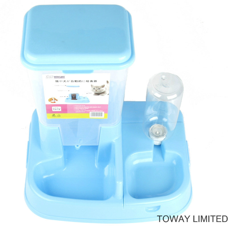 Quality Pet Water Fountain with Automatic Dog Cat Feeder