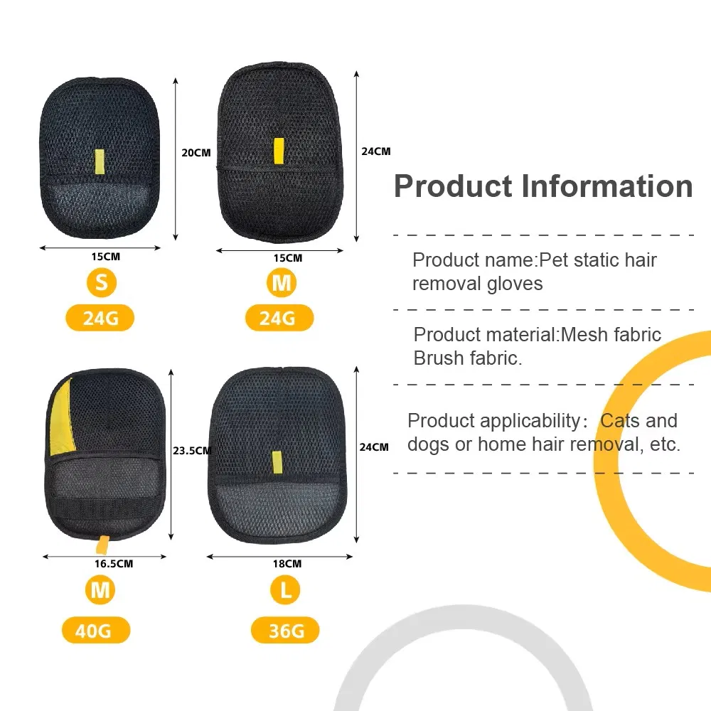 Hot Selling New Style Reusable Double-Sided Pet Grooming Cleaning Glove Pet Hair Removal Gloves for Clothes Dogs Cats Grooming