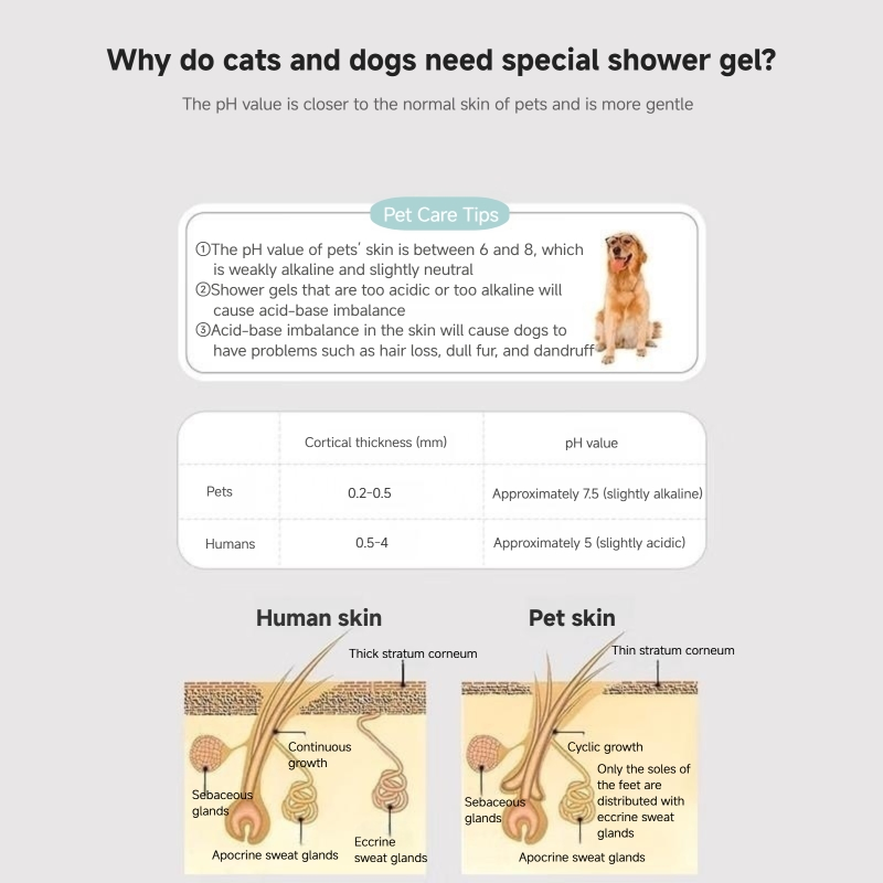 Natural Pet Wash Care Shampoo with Organic Ingredients, Dog &amp; Cat Shampoo, Gentle Shampoo, Factory Manufacturer with Low MOQ, Customized, OEM/ODM